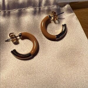 NEVER WORN - Anthropologie Half Hoop Earrings